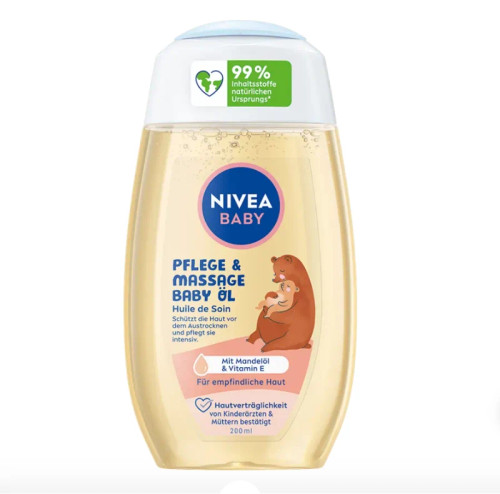 روغن ماساژ بچه نیوا NIVEA BABY مناسب پوست های حساس حجم 200میل
