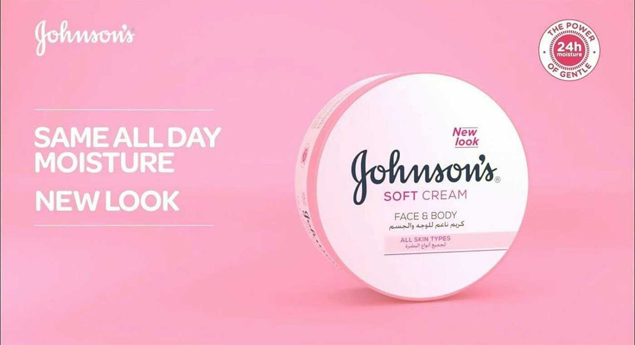 کرم جانسون صورتی مرطوب‌کننده دست و صورت Johnson’s Soft