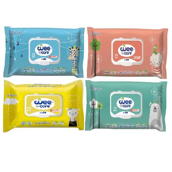 دستمال مرطوب کودک وی کر حاوی عصاره عسل و روغن آرگان  72برگی