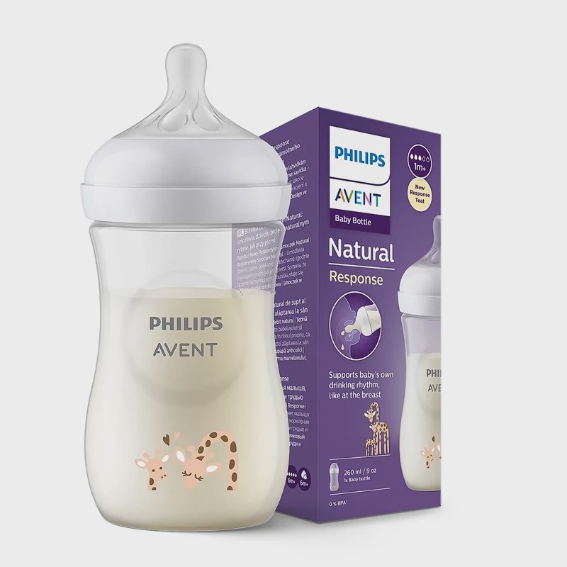 شیشه شیر نچرال 260 میلی لیتر فیلیپس اونت مدل زرافه PHILIPS AVEN1