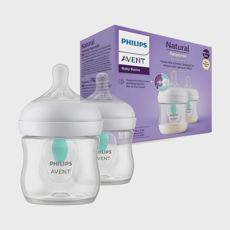 شیشه شیر نچرال 125 میلی لیتر با سوپاپ AirFree فیلیپس اونت PHILIPS AVENT