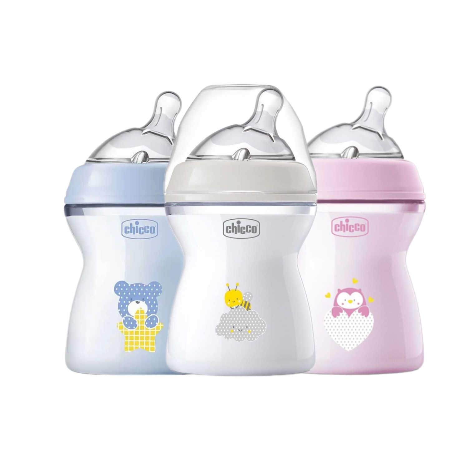 شیشه شیر نچرال 2+ ماه طرحدار 250 میل چیکو chicco