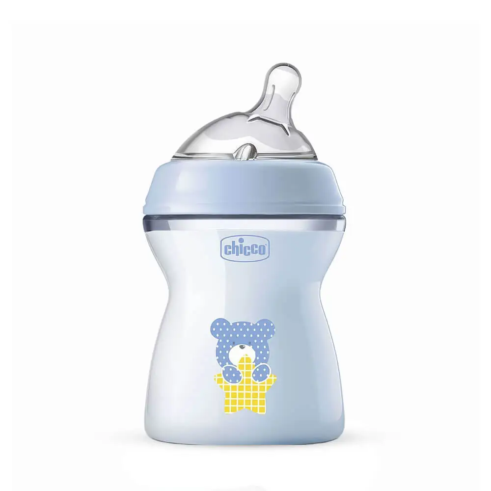 شیشه شیر نچرال 2+ ماه طرحدار 250 میل چیکو chicco